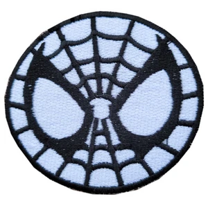 Embroidered Spiderman Mask Iron On Sew Applique Patch Super Hero Cosplay Comic - Picture 1 of 1