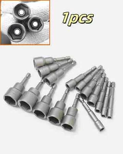 Magnetic Hex Nut Driver Set 1/4" Hex Shank SAE & Metric Power Drill Bit - Picture 1 of 12