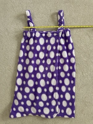 Hotel Spa Collection Womens Spa Wrap Size L Purple White Polkadot - Image 1 of 4