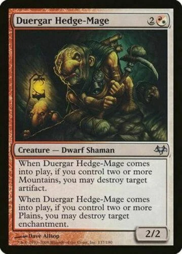 Duergar Hedge-Mage NM Eventide MTG Magic the Gathering English Card - Image 1 of 1
