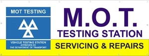 BANNER - MOT BANNERS - 6ft x 3ft- FREE DESIGN - PRINTED OUTDOOR SIGN M.O.T. - Picture 1 of 7