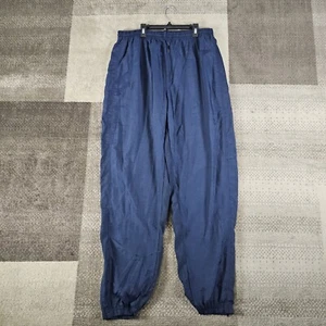 Pantalone Reebok Vintage Uomo XL Blu Giacca a Vento Pista Ricamato Zip Conica Caviglia - Foto 1 di 8