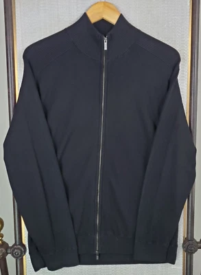ARMANI COLLEZIONI Mens Size Medium Silk Blend Full Zip Cardigan Jacket Sweater - Image 1 of 4