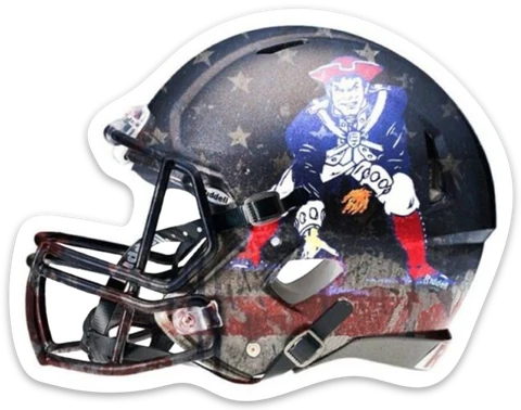 New England Patriots Minuteman Logo Helmet Type NFL Football Die-cut MAGNET Cover