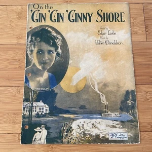 Vintage Sheet Music - On The 'Gin 'Gin 'Ginny Shore - 1922 Donaldson & Leslie - Picture 1 of 9