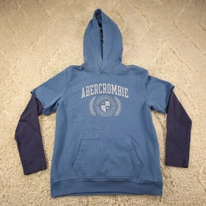 Abercrombie & Fitch Kids Hoodie Fleece Size 15/16 Cutoff Sleeve New York USA - Picture 1 of 10