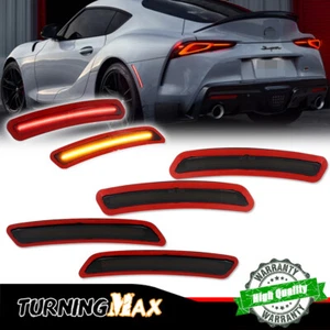 4X LED Side Marker Lights Smoked Lens Front & Rear For Toyota GR Supra 2020-2024 - Picture 1 of 12