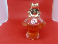 Vintage Avon Frog On A Mushroom Perfume Bottle Decanter almost full