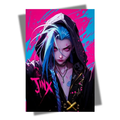 JINX - Pôster de filme Arcane League Of Legends, decoração de pôster de parede de videogame T621 - Imagem 1 de 4