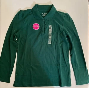 NWT Girl's Children's Place Long Sleeve Polo (L 10/12) SPRUCESHADE (Reg 14.95) - Picture 1 of 8