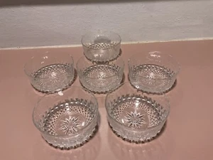 Arcoroc Heat Resistant Bowl Set of 6 Diamond starburst pattern France 4# - Picture 1 of 3
