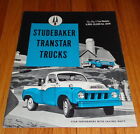 Original 1958 Studebaker Transtar Truck 1/2 3/4 1 Ton Models Sales Brochure