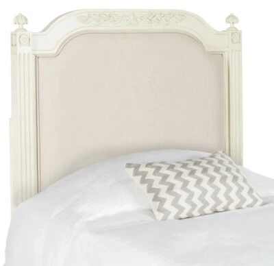 Safavieh Wood Beige Linen Headboard, Reduced Price 2172702916 FOX6242B-F - Image 1 of 4