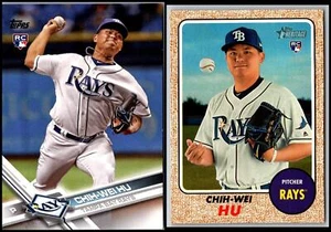 Chih-Wei Hu Tampa Bay Rays (2) Card Lot - FINAL STOCK – GET IT WHILE YOU CAN! - Picture 1 of 2