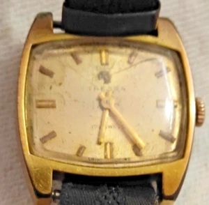 Old Wrist Watch Tressa fond acier inoxydable 17 jewels square 121 - Picture 1 of 5
