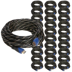 Cable HDMI 4K dorado 30 piezas 30 pies HDTV 60HZ transmisión de juegos PS4 Xbox alta velocidad - Imagen 1 de 3