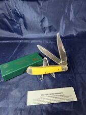 Moore Maker 3202 EB Full Size Trapper Knife YellowDelrin New in Box
