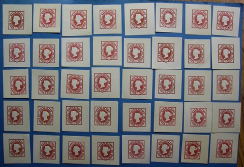 HELIGOLAND Lot of 40x 10p envelope cutouts ? #1  DW Cover