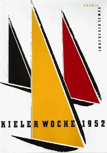 Original Vintage Poster SEGELWOCHE KIEL DEUTSCHLAND 1952 - Bild 1 von 1