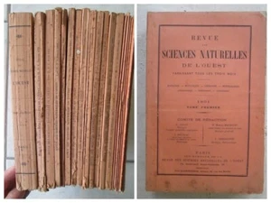 REVUE DES SCIENCES NATURELLES DE L'OUEST,1891/96 poissons flore insectes Vendée - Picture 1 of 12