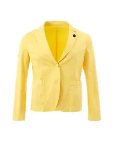 Lardini Elegant Yellow Cotton Jacket – Timeless Style - Picture 1 of 6