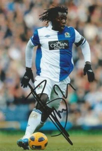 BLACKBURN: BENJANI MWARUWARI SIGNED 6x4 ACTION PHOTO+COA - Picture 1 of 1