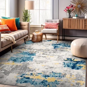Rugshop Rugs Distressed Abstract Pattern Carpet Rugs for Bedroom Jute Rugs 3x5 - Picture 1 of 11
