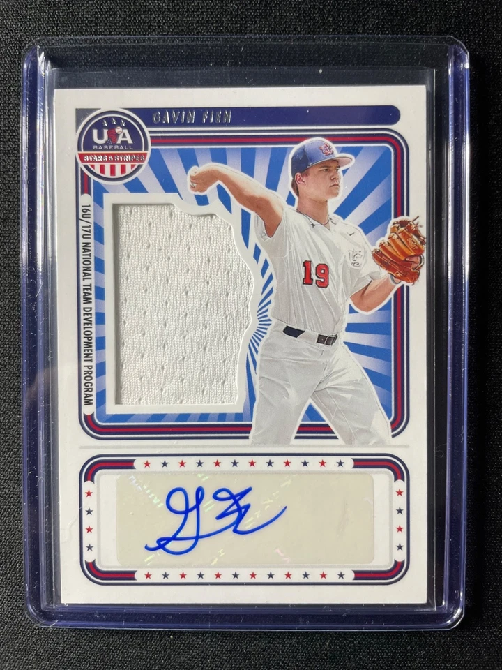 2024 Panini USA Stars & Stripes Gavin Fien Autographed Jersey #115/199 Rangers!! - Image 1 of 1