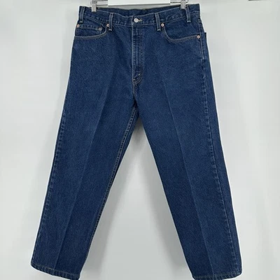 Levis 505 Jeans Mens 36x30 (35x28) Straight Leg Blue Denim Red Tab Made in USA - Image 1 of 4