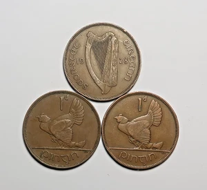 IRLANDA: TRE CENTESIMI IRLANDESI 1928. 1931. e 1933. SPEDIZIONE GRATUITA. KM 11. - Foto 1 di 2
