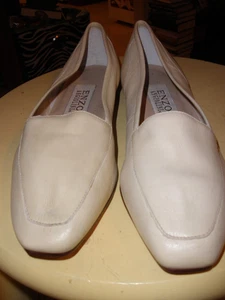 Enzo Angiolini Soft Ivory Leather Square Toe Liberty Flats Shoes 6 M - Picture 1 of 6