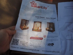 Heartily Maha Mangal Beautiful Wooden Pooja Mandir for Home Temple for home - Picture 1 of 5