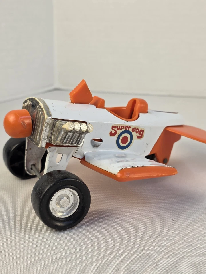 Винтажный Buddy L супер собака стальной игрушка самолет 1960-х как есть - Изображение 1 из 4