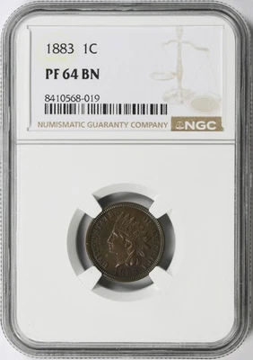 1883 1c Indian Cent NGC PF64 BN - Image 1 of 4