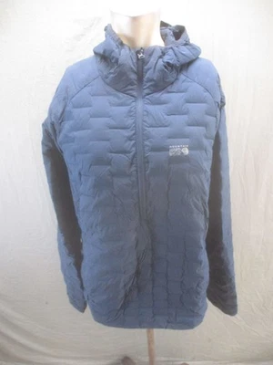 Chaqueta acolchada con capucha Mountain Hardwear talla L para hombre azul plumón de pato 1/2 cremallera 833 Foto 1 de 4