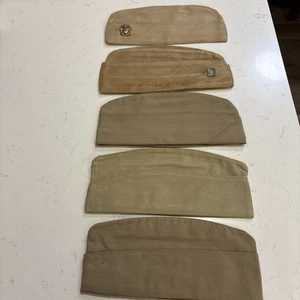 VIETNAM ERA NAVY OFFICER GARRISON CAPS LOT OF  5 With Navy - Picture 1 of 11