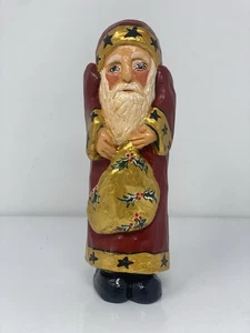 L. Peric 2007 Weihnachten signiert Vintage handbemalt Handarbeit Resin OOAK Santa - Bild 1 von 7