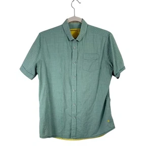 Descendant of Thieves Green Short Sleeve Button Up Shirt Camper Mens Medium - Picture 1 of 7