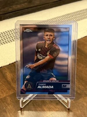 2023 Topps Chrome MLS Thiago Almada Base Atlanta United #185. - Image 1 of 2