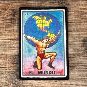 Tarjeta de juego mexicana de lotería El Mundo plancha 3,5 x 2,5 pulgadas - Imagen 1 de 4