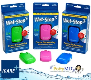 Sistema de alarma de entrenamiento en humectación Wet-Stop 3 camas NUEVO PottyMD Cure enuresis - Imagen 1 de 1