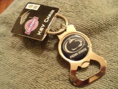 Penn State Nittany Lions Football Metal Bottle Opener Key Chain Decal Emblem - Image 1 of 2
