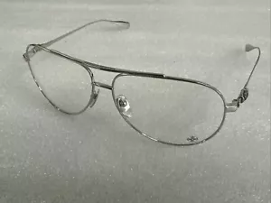 Chrome Hearts Stains IV SS Eyeglasses Shiny Silver Frame 64-13-138 RX Demo Lense - Picture 1 of 7