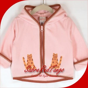 NWT HANNA ANDERSSON BABY FLEECE JACKET LEOPARDS ON PINK 90 3T 3 - Picture 1 of 5