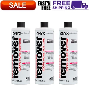 (Pack of 3 ) Onyx Professional 100% Pure Acetone Nail Polish Remover, 16 fl oz - Picture 1 of 7