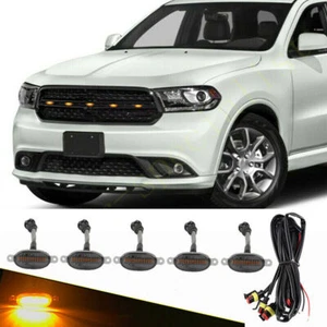 For Dodge Durango 2002-2024 smoke Raptor Style Front Grill LED Marker Light Kit - Picture 1 of 4