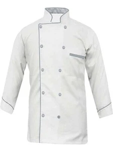 Doublebreasted Jacket Men Chef Works Coat Kitchen Uniform Cook Shirt - Picture 1 of 23