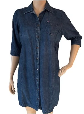 Vestido vaquero de algodón vintage Tommy Hilfiger para mujer talla 22 azul Jean Y2K Foto 1 de 4