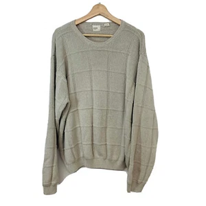 Maglione Arrow Cotone Uomo XXL Beige Manica Lunga Pullover Costine Texturizzato Lavoro - Foto 1 di 10