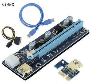 PCI-E Express 1x to16x Extender Riser Adapter for PCIe Graphics Card GPU Mining - Picture 1 of 7